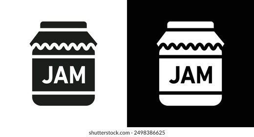 Jam icon flat line symbol set.