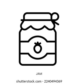 jam icon. Line Art Style Design Isolated On White Background