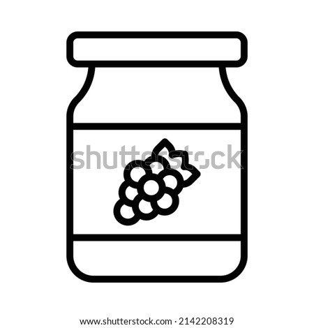 Jam Icon. Line Art Style Design Isolated On White Background