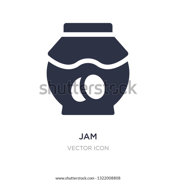 jam icon on white\
background. Simple element illustration from Autumn concept. jam\
sign icon symbol design.
