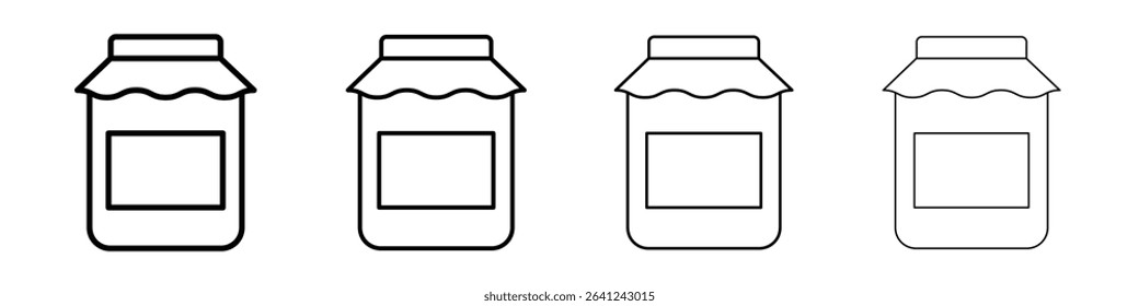 Jam icon Outline sign symbol set