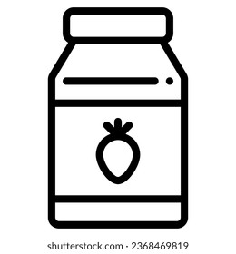 Jam icon in outline style. Vector illustration, suitable for logo, web, graphic design, illustration, sticker, books, etc