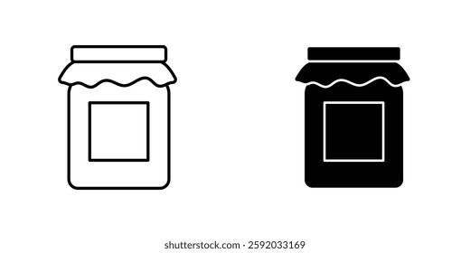 Jam icon symbol collection on white background.