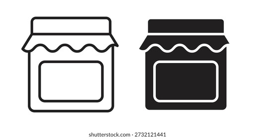 Jam icon. Vector illustration, flat and stroke