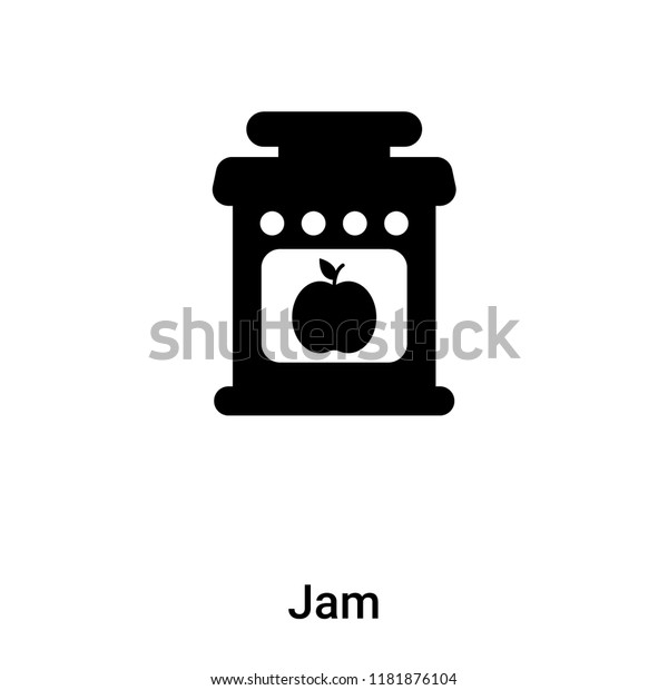 Jam icon\
vector isolated on white background, logo concept of Jam sign on\
transparent background, filled black\
symbol