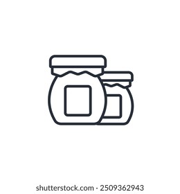 jam icon. vector.Editable stroke.linear style sign for use web design,logo.Symbol illustration.