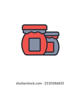 jam icon. vector.Editable stroke.linear style sign for use web design,logo.Symbol illustration.