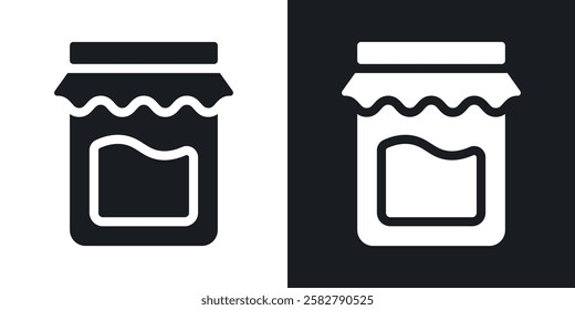 Jam icons set vectors black and colored style