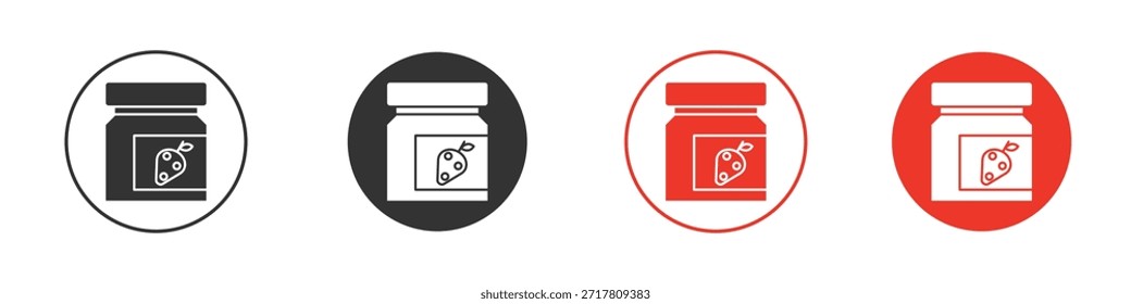 Jam-Symbole einfache flache Silhouette Vektorgrafik