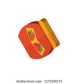 Jam isometric left top view 3D icon