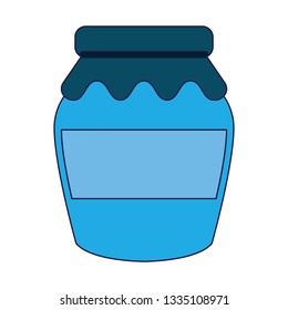 Jam jar with cloth
