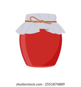 Jam Jar Flat Icon, Vector illustration