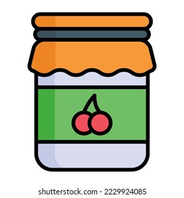 Jam jar, food, honey, icon in modern style for website mobile logo app UI design. simple vector icon. 
