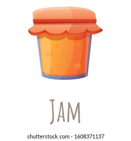 Jam jar icon. Cartoon of jam jar vector icon for web design isolated on white background