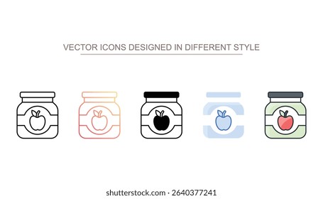 Jam Jar icon design with white background stock illustration