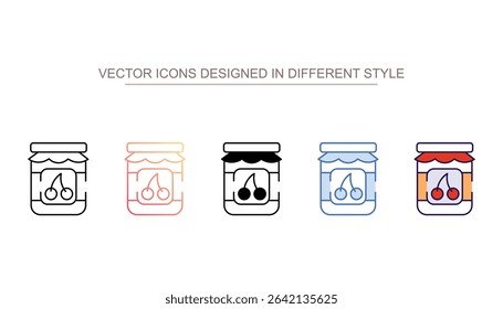 Jam jar icon design with white background stock illustration
