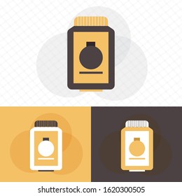 jam jar icon flat design with colorful