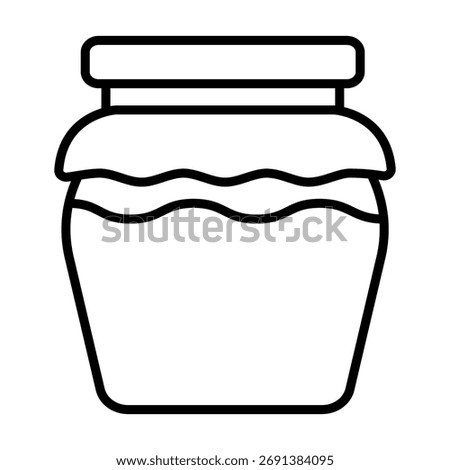 Jam Jar Icon – Glass Jar Vector Illustration