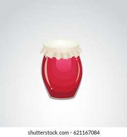 Jam jar icon on neutral background. Vector art.