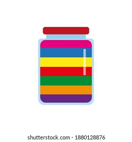 jam jar icon on white background