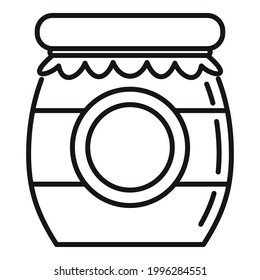 Jam jar icon. Outline Jam jar vector icon for web design isolated on white background