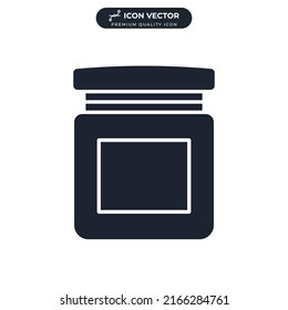 plantilla de símbolo de icono jam jar para colección de diseño gráfico y web ilustración vectorial