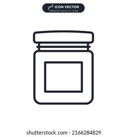 jam jar icon symbol template for graphic and web design collection logo vector illustration