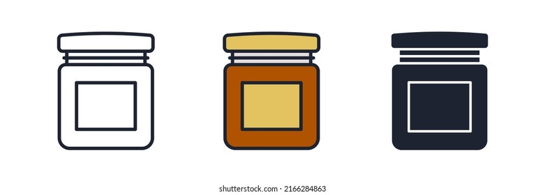 jam jar icon symbol template for graphic and web design collection logo vector illustration