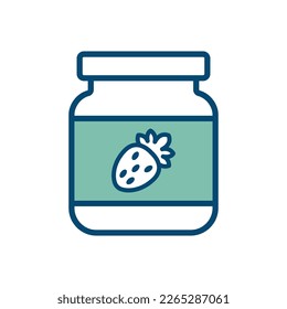 plantilla de diseño vectorial de icono de jarra de mermelada en fondo blanco
