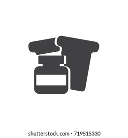 Jam jar icon vector, filled flat sign, solid pictogram isolated on white. Symbol, logo illustration.
