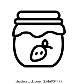 ícone de linha do jar ícone de ilustração gráfico vetorial. Elemento simples ilustração vetor gráfico, adequado para aplicativo, sites e apresentações isolados no fundo branco