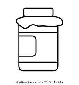 Jam jar line icon. vector flat trendy style illustration for web and app on white background..eps