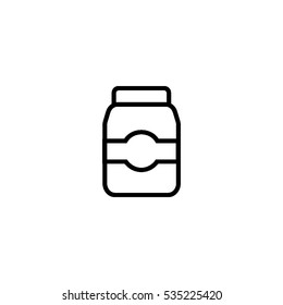 Jam in the jar outline icon
