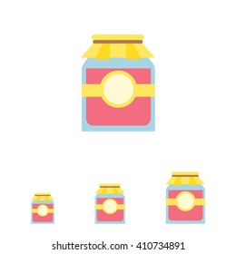 Jam jar with paper cover