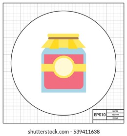 Jam jar with paper cover