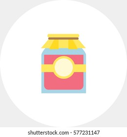 Jam jar with paper cover