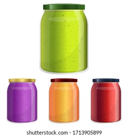 Ilustración de diseño vectorial de Jam jar aislado en fondo blanco