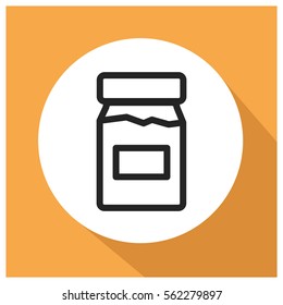Jam jar vector icon