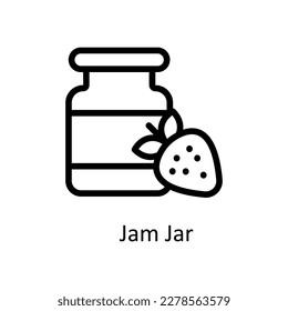 Jam Jar Vector       outline Icons. Simple stock illustration stock