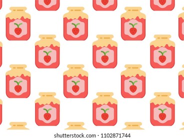 Jam jars icon set. Hand drawn illustration.
