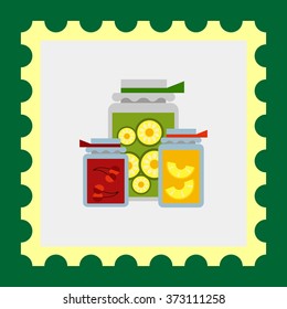 Jam jars with paper covers