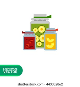 Jam jars with paper covers