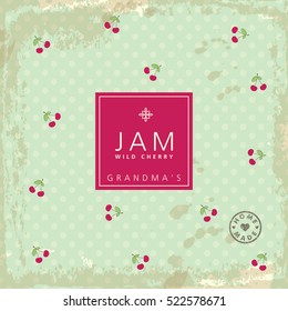 Jam label. Background design element.