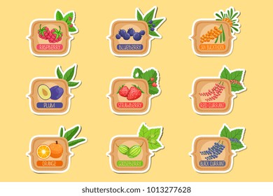 Jam Label Sticker Collection Of Templates In Square Frames