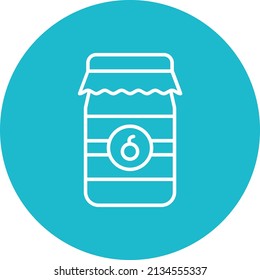 Jam line circle icon vector image. Can also be used for web apps, mobile apps and print media.