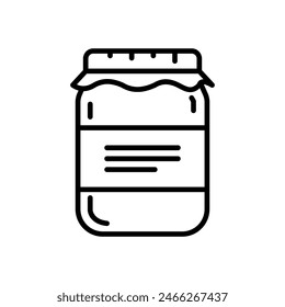 jam, line icon, isolated background