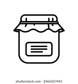 jam, line icon, isolated background