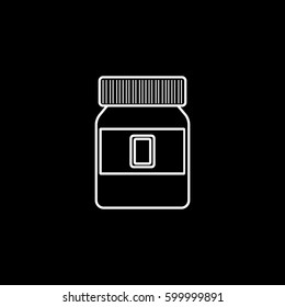 Jam Line Icon On Black Background