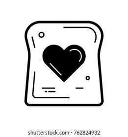 Jam on Bread Icon Illustration