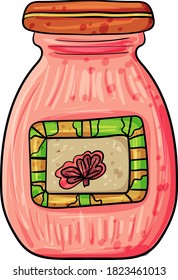 Jam on dessert, Vector clip art illustration